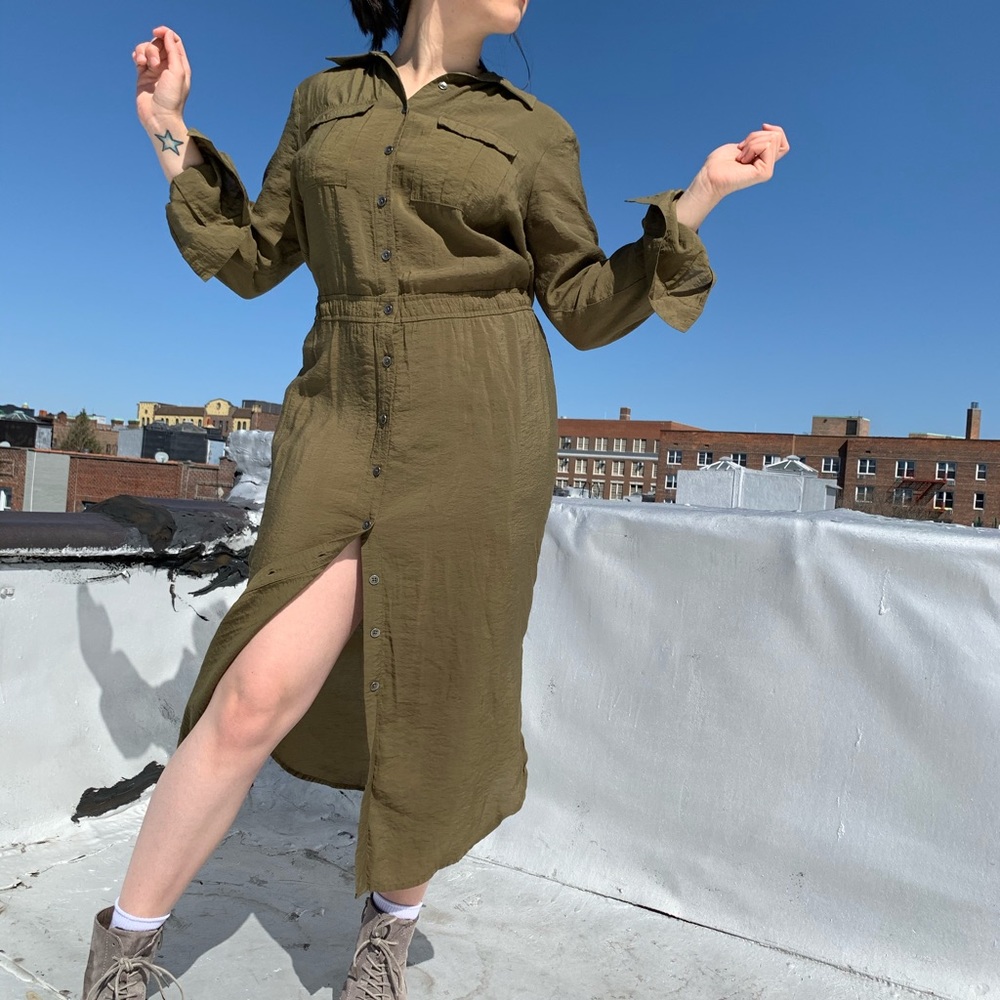 Maeve Anthropologie Button Up Dress